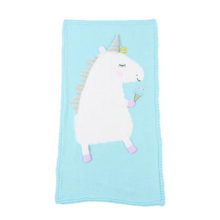 Knitted Unicorn Baby Blanket