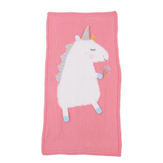 Knitted Unicorn Baby Blanket