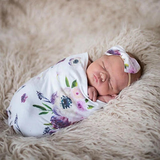 Newborn Swaddle Wrap With Bow